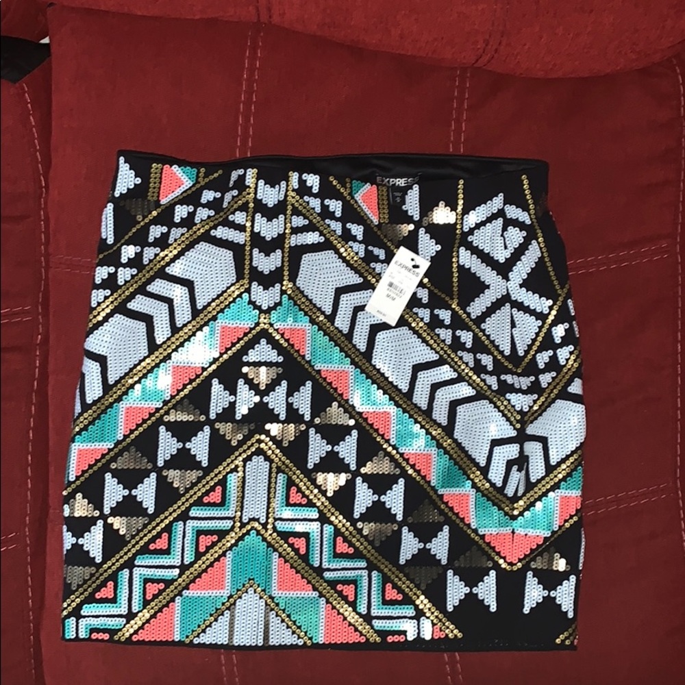 Express Sequined mini skirt